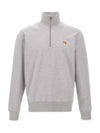 Fox Head Patch Half Zipper Sweatshirt Light Grey Melange - MAISON KITSUNE - BALAAN 2