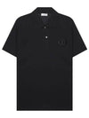 CD Icon Cotton Polo Shirt Black - DIOR - BALAAN 1