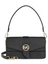 Greenwich Saffiano Medium Shoulder Bag Black - MICHAEL KORS - BALAAN 2