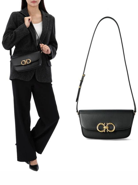 Trapezio Cross Bag Black - SALVATORE FERRAGAMO - BALAAN 2