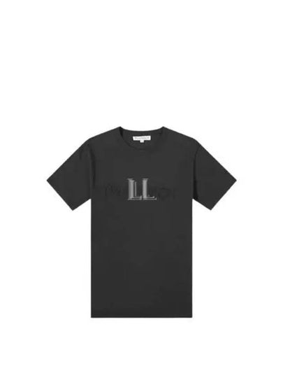 Embroidered Logo Cotton Short Sleeve T-Shirt Black - JW ANDERSON - BALAAN 2