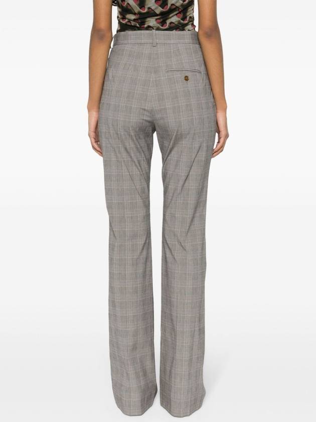 Women's Check Flare Wide Pants Grey - VIVIENNE WESTWOOD - BALAAN 5