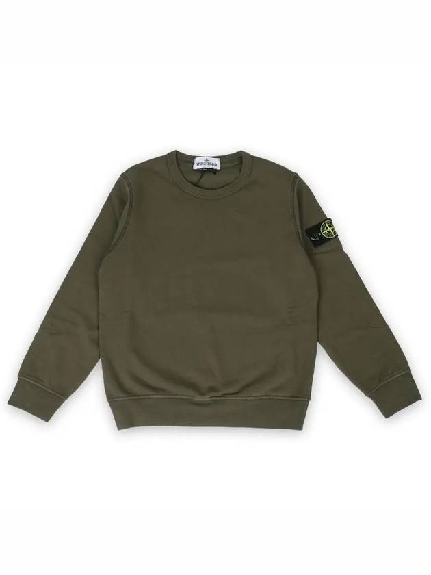 Kids Wappen Patch Crew Neck Sweatshirt Military Green - STONE ISLAND - BALAAN 1