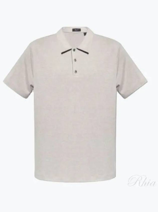 Anemone Modal Jersey Short Sleeve Polo Shirt Grey - THEORY - BALAAN 2