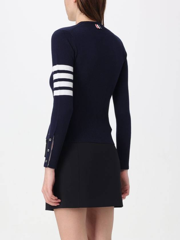 Women's 4 Bar Classic Cashmere Pullover Knit Top Navy - THOM BROWNE - BALAAN 3