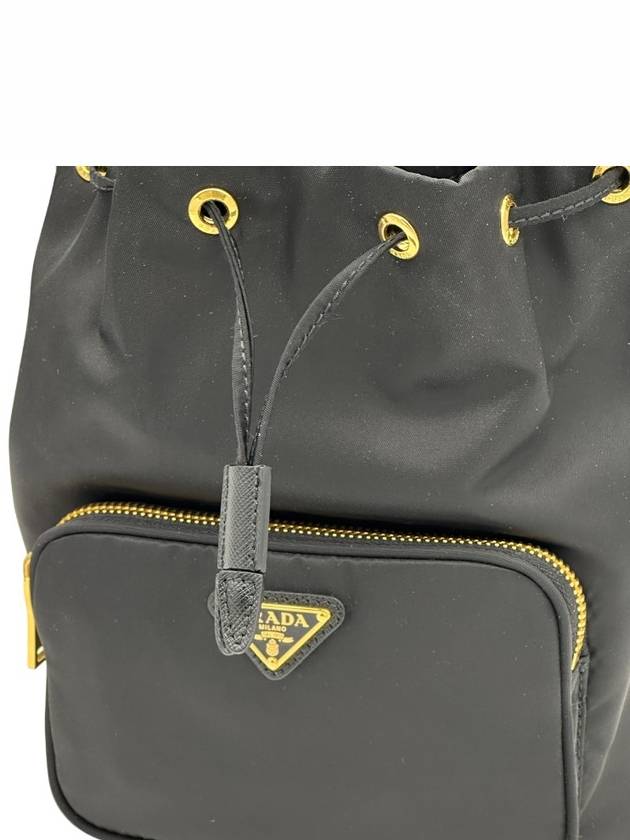 Duet Re-Nylon Bucket Bag Black Gold - PRADA - BALAAN 8