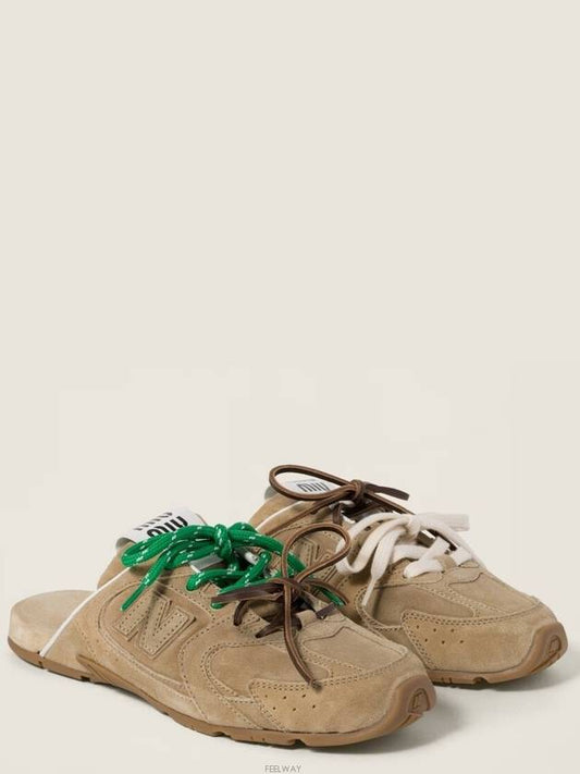 New Balance Miu Faded Suede Mules - MIU MIU - BALAAN 1