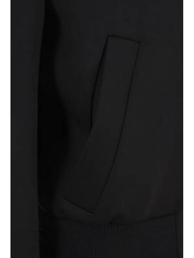 Single breasted wool satin jacket black - PRADA - BALAAN 5