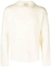 Crew Neck Wool Knit Top Ivory - TEN C - BALAAN 4