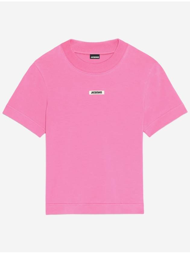 Le Gros Grain Short Sleeve T-Shirt Pink - JACQUEMUS - BALAAN 2