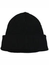 Goggle Detail Ribbed Beanie Black - CP COMPANY - BALAAN 3