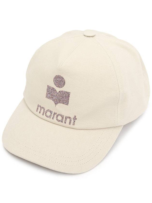 Tyron Glitter Logo Ball Cap Beige - ISABEL MARANT - BALAAN 2