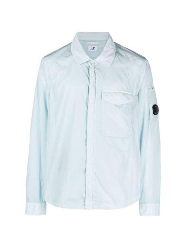 Chrome-R Pocket Over Long Sleeve Shirt Blue - CP COMPANY - BALAAN 1