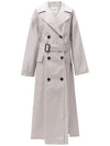 Atrench Water Repellent Trench Coat Ecru - MAX MARA - BALAAN 2