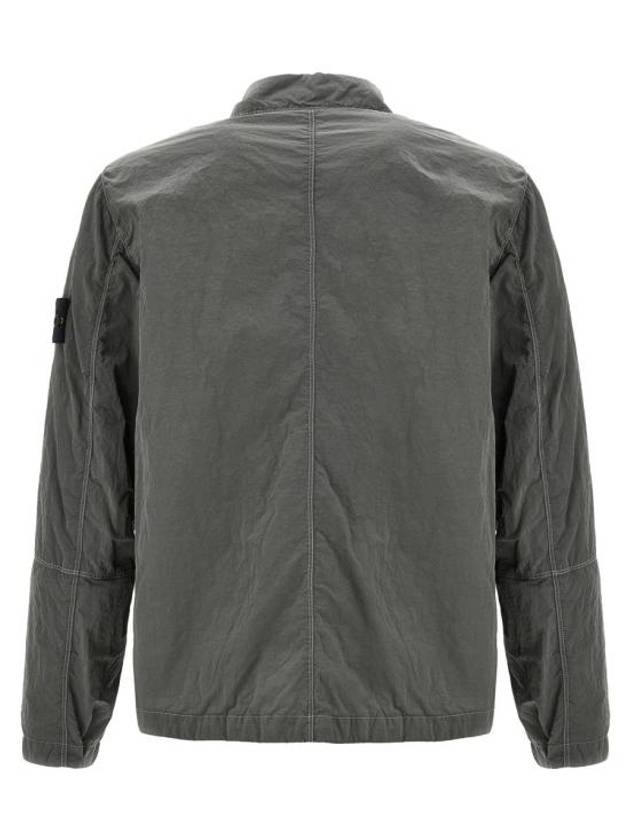 Nylon Metal Econyl Long Sleeve Shirt Grey - STONE ISLAND - BALAAN 3