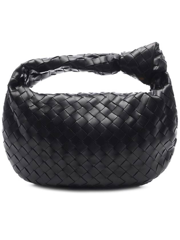 Teen Jodie Intrecciato Leather Tote Bag Black - BOTTEGA VENETA - BALAAN 5