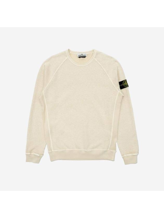 66060 Old Effect Sweatshirt Ivory - STONE ISLAND - BALAAN.