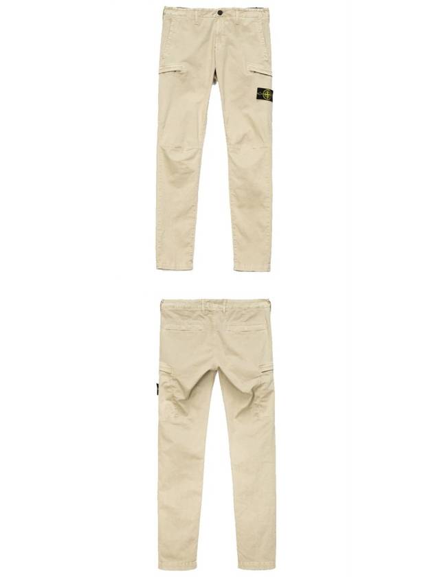 Men's Waffen Cargo Slim Straight Pants Beige - STONE ISLAND - BALAAN 5