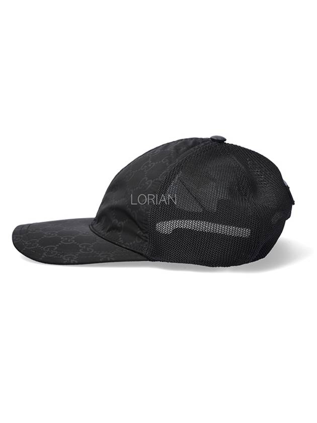 GG Nylon Ball Cap Black - GUCCI - BALAAN 4