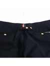 4 Bar Engineered Cotton Straight Pants Navy - THOM BROWNE - BALAAN 5