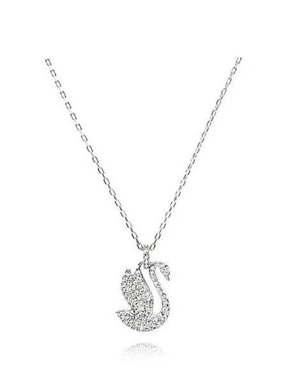 Women's Iconic Swan Pendant Necklace Silver - SWAROVSKI - BALAAN 2