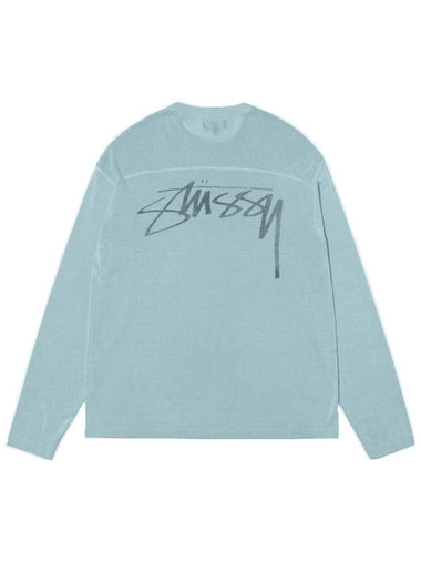 Football Knit Top Light Blue - STUSSY - BALAAN 1