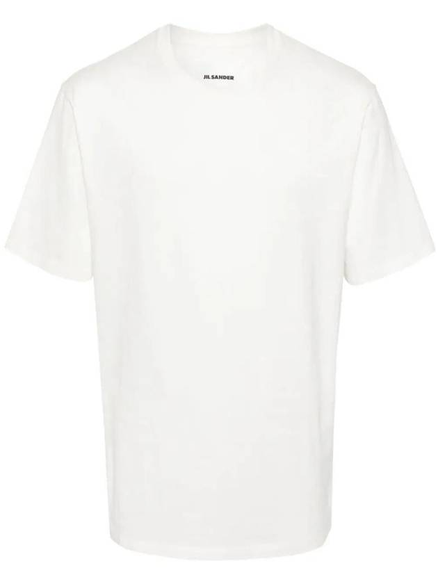 Logo Print Crew Neck Short Sleeve T-Shirt White - JIL SANDER - BALAAN 2