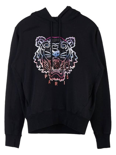 Tiger Logo Hoodie Black - KENZO - BALAAN 2