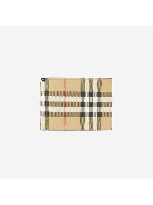 Vintage Check Money Clip Halfwallet Arch Beige - BURBERRY - BALAAN 2