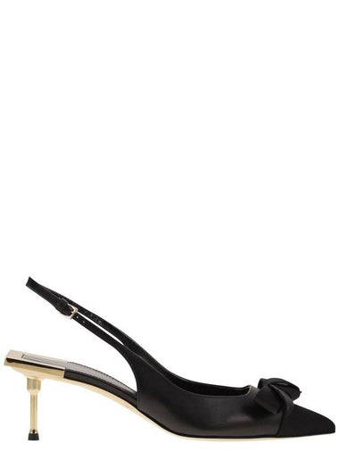 Nappa leather slingback with satin bow - ELISABETTA FRANCHI - BALAAN 1