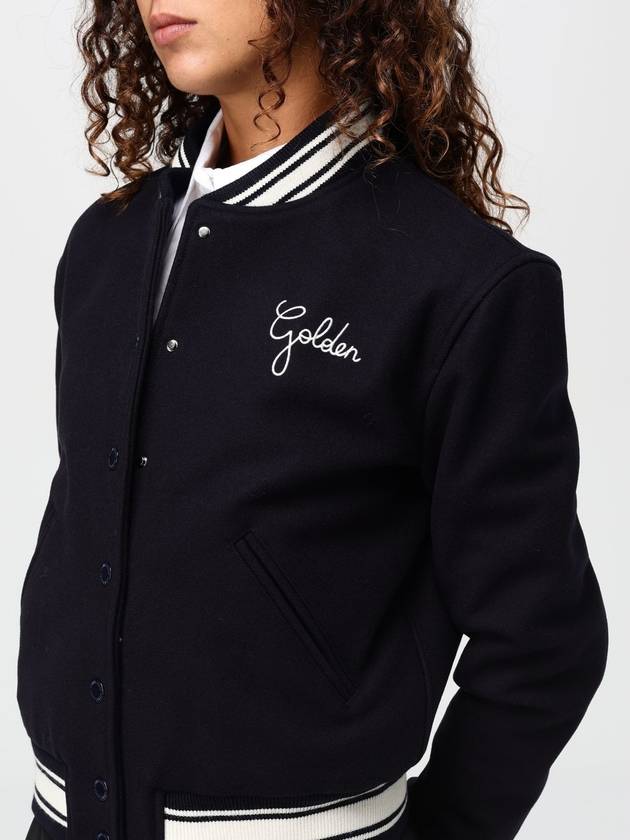 Logo Wool Bomber Jacket Navy - GOLDEN GOOSE - BALAAN 6