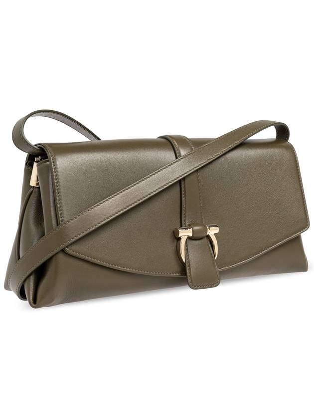 FERRAGAMO Leather Shoulder Bag, Women's, Green - SALVATORE FERRAGAMO - BALAAN 4