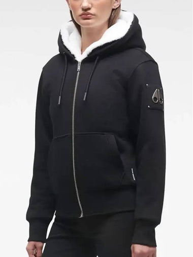 Classic Women's Bunny Hood Zip-up Black MK8601LS - MOOSE KNUCKLES - BALAAN 1