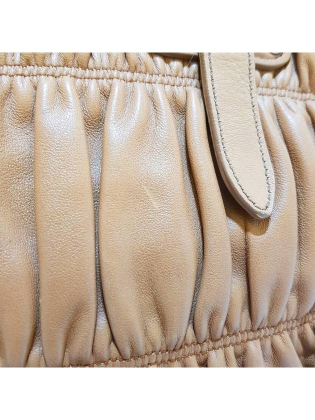 Women s BN1336 Beige Lambskin Goffret 2WAY - PRADA - BALAAN 4