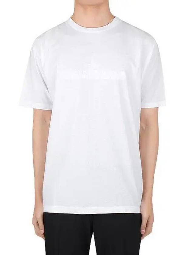 Men's Logo Short Sleeve T-Shirt White - STONE ISLAND - BALAAN 2