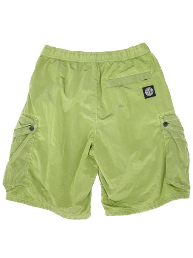 Logo Patch Nylon Swim Shorts Pistachio - STONE ISLAND - BALAAN 3