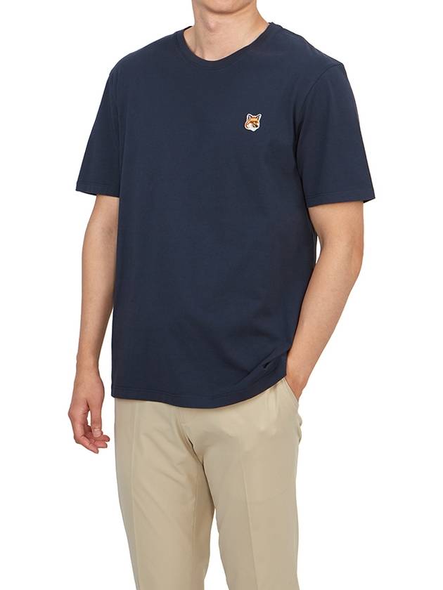 Fox Head Patch Classic Short Sleeve T-Shirt Ink Blue - MAISON KITSUNE - BALAAN 5