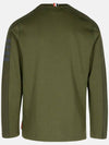 4-Bar Striped Cotton Long Sleeve T-Shirt Green - THOM BROWNE - BALAAN 4