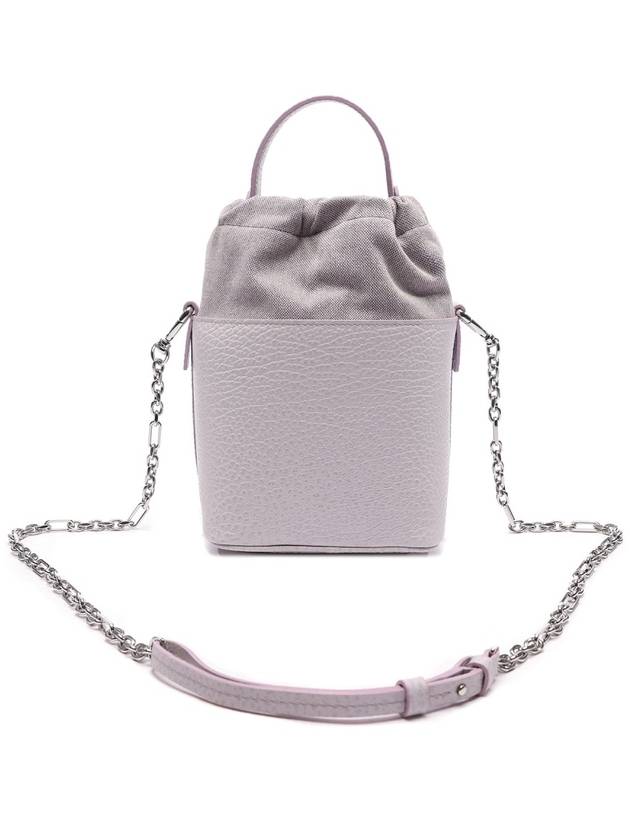 5AC Number Logo Texture Leather Bucket Bag  Wisteria - MAISON MARGIELA - BALAAN 5