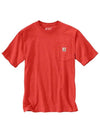 Pocket short sleeve t shirt fire red heather K87 R68 - CARHARTT - BALAAN 4