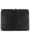 Intrecciato Leather Briefcase Clutch Bag Black - BOTTEGA VENETA - BALAAN.