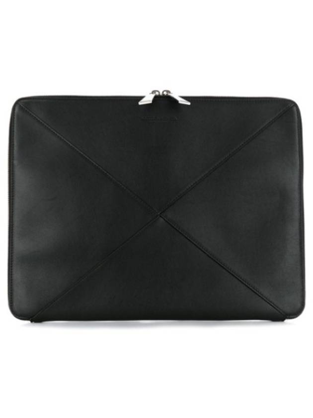 Intrecciato Leather Clutch Bag Black - BOTTEGA VENETA - BALAAN 2