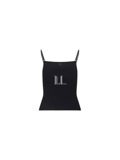 Embroidered Logo Knit Sleeveless Black - COURREGES - BALAAN 2