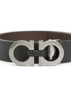 Reversible Gancini Belt Black Hickory - SALVATORE FERRAGAMO - BALAAN 7