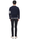 Men's Diagonal Classic Cashmere Cardigan Navy - THOM BROWNE - BALAAN 6