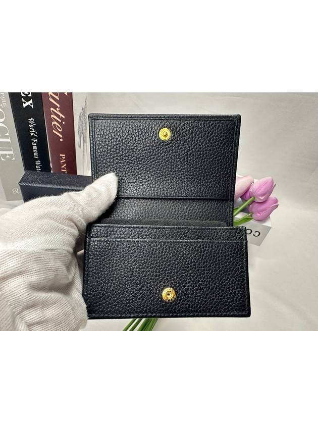 Vitello Gold Logo Card Wallet Black 1MC122 - PRADA - BALAAN 2