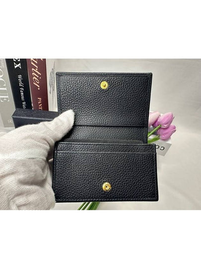 Vitello Gold Logo Card Wallet Black 1MC122 - PRADA - BALAAN 2