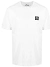 Logo Patch Short Sleeve T-Shirt Ice - STONE ISLAND - BALAAN 2