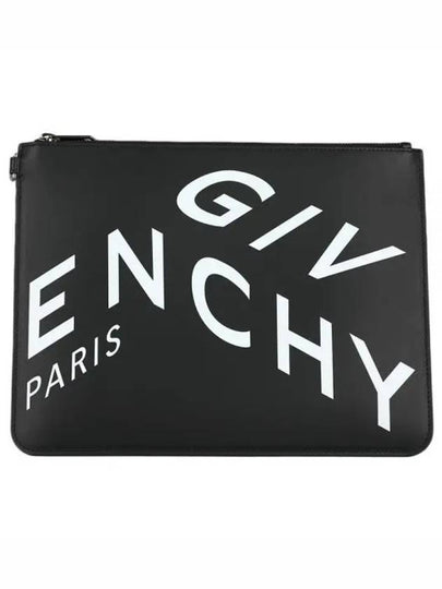 Big Logo Print Clutch Bag Black - GIVENCHY - BALAAN 2