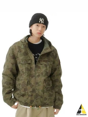 Camo Herringbone Twill Hooded Jacket Multi - POLO RALPH LAUREN - BALAAN 1